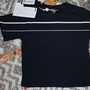 Emporio Armani T-shirt with jacquard logo tape-Kids size 4Y-Navy Blue